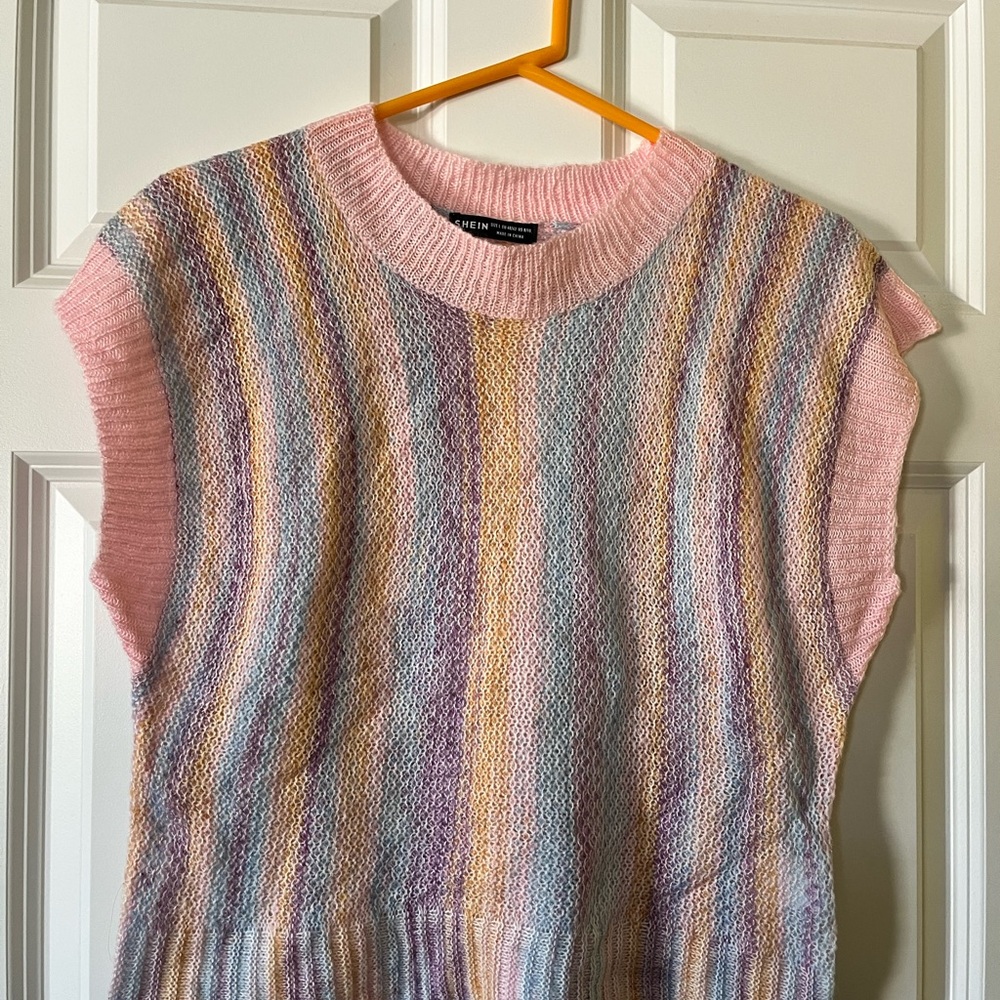 Colorful Striped Sweater Vest